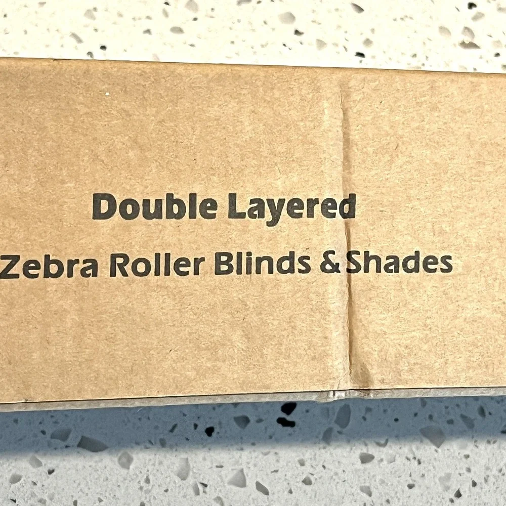 Jiangpin Zebra‎ Roller Blinds Shades 32x72 White Double Layered Light Filtering